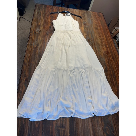 Lulus Ivory White‎ Maxi Dress Sleeveless Lace Bohemian Summer Women's Small - Picture 1 of 10